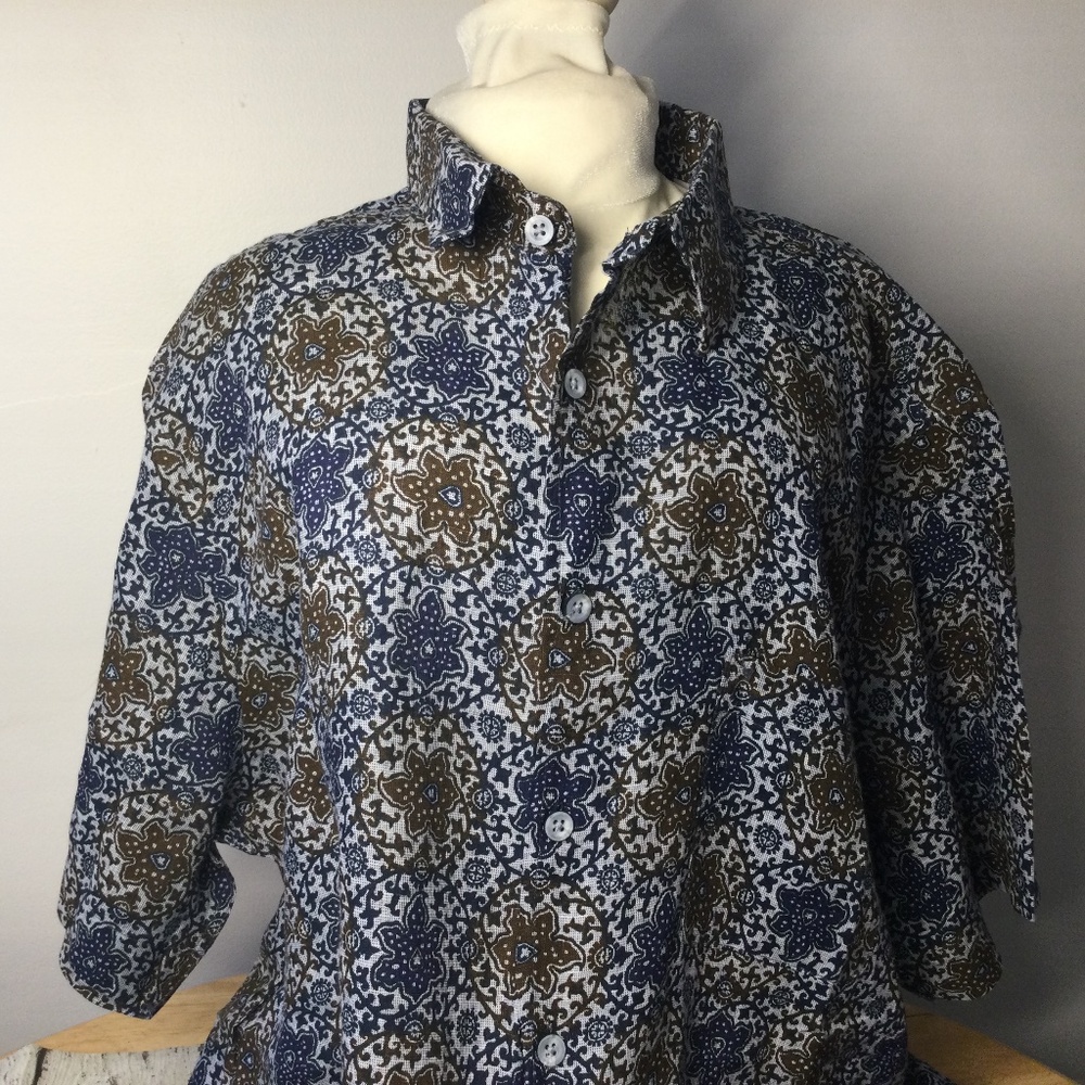 Tasso Elba 100% Linen Shirt …Perfect for Summer Heat
